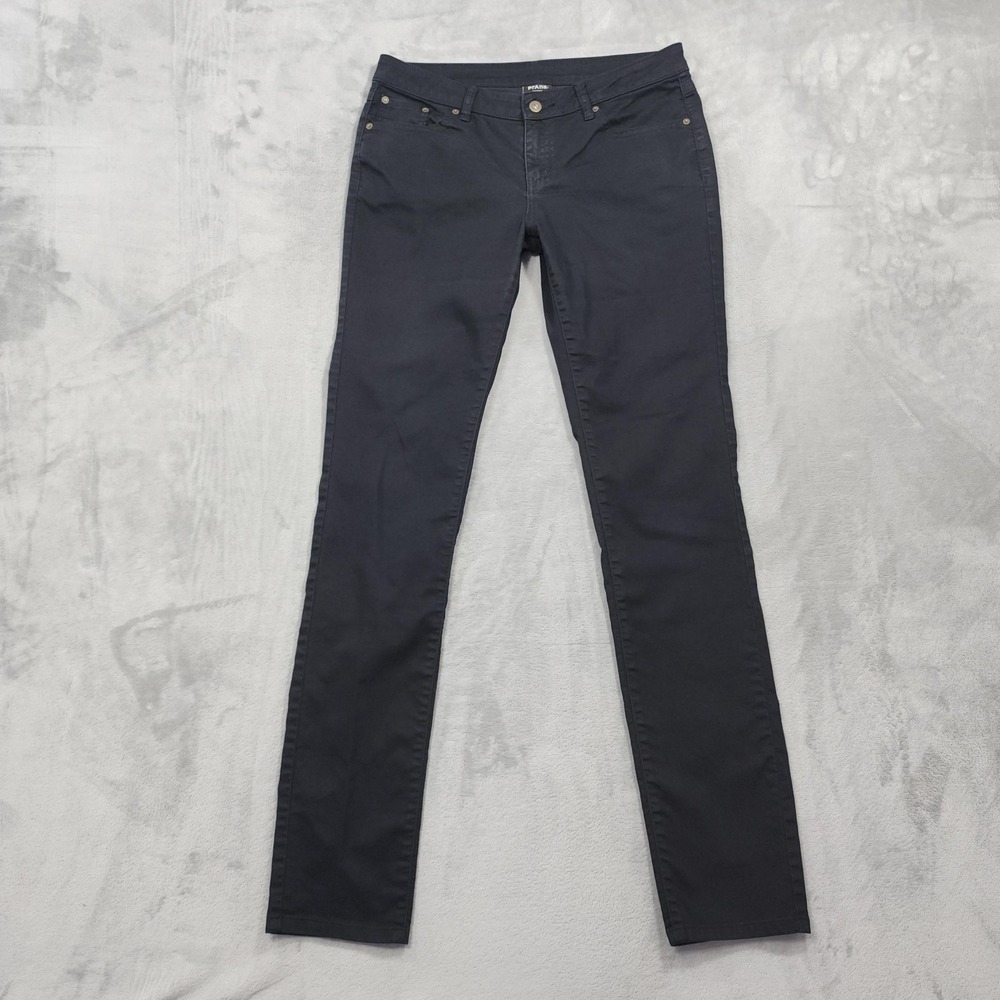 PrAna Jeans Womens 10 Tall Black Kayla Mid Rise Skinny Slim Fit Stretch Denim